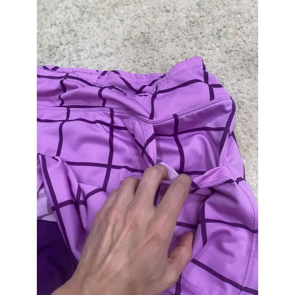 JoFit Golf Purple Grid Pattern Pickleball Skirt Skort Size Small Golf Tennis